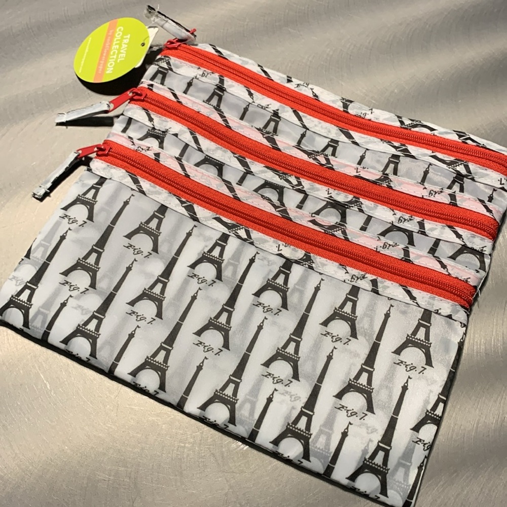 RockFlowerPaper Eiffel Tower Zip Pouch NWT